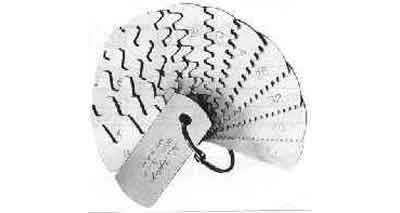650612 INVOLUTE GEAR TOOTH GAUGE, #DP(L) 2-5 THREADS