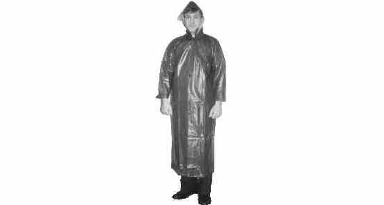 190422 RAIN COAT WITH HOOD VINYL, SIZE L