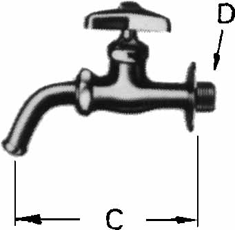 530125 FAUCET WALL WITH ROTARY SPOUT, 20(3/4)