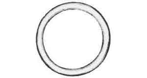 231196 RING ROUND STEEL WELDED BLACK, 38X150MM