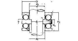 773763 BALL BEARING DOUBLE THRUST, WITH FLAT SEAT NO.52307