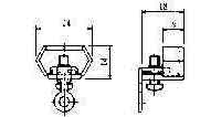 491503 CURTAIN CAP STEEL & PLASTIC