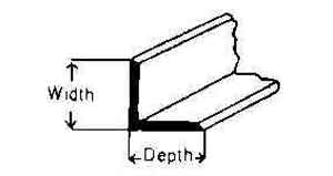 671584 STEEL UNEQUAL ANGLE HOT-ROLLED, 65X50X5MM 20FEET