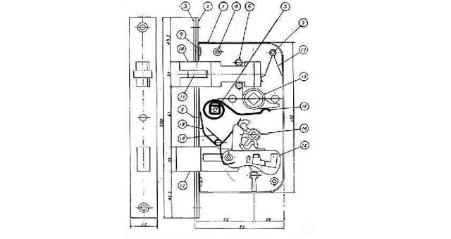 490363 PART FOR TUMBLER MORTISE LOCK, OHS#2410 #(2)-18 THUM.HUB SPR.