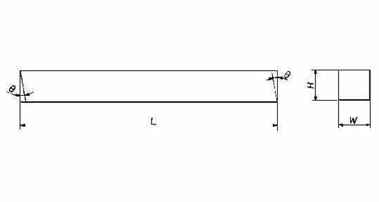 632601 TOOL BIT SQUARE HSS 5X50MM
