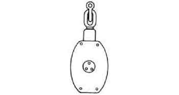 231714 BLOCK WOODEN WITH SHACKLE SB26, JIS-F3426-W3AS TRIPLE 300MM