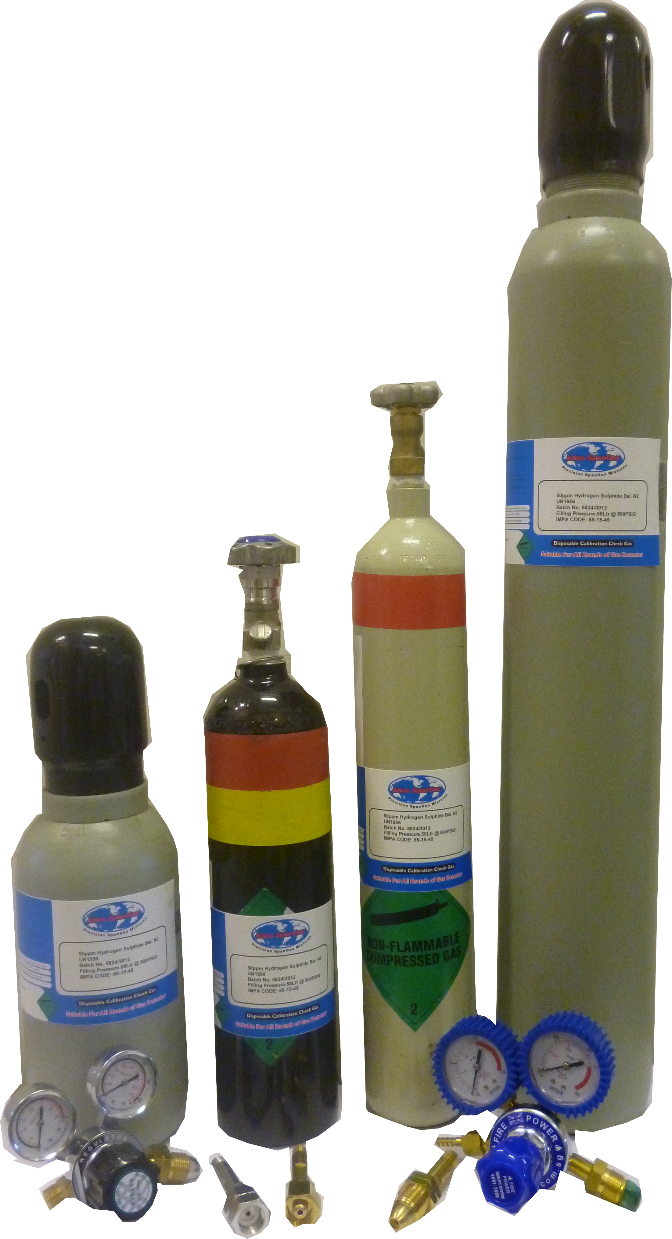 851777 SPANGAS REFILLABLE PROPANE, 1.1%(50%LEL) 20PPM HS/N2 2.8L