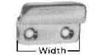 491111 MIRROR FASTENER STAINLESS, 30X20MM