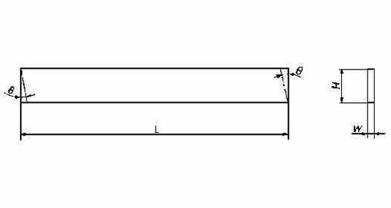 632634 TOOL BIT RECTANGULAR PLATE HSS, 4X19X160MM