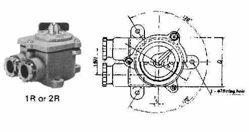 793014 SWITCH ROTARY SMALL WATERTIGHT, TYPE#1R CAST-IRON