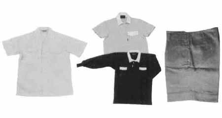 112002 SHIRTS OPEN COLLARED WHITE, SHORT SLEEVES SIZE-L