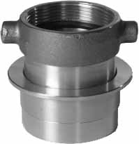 331872 ADAPTER FIREHOSE BRASS MACHINO, 1-1/2
