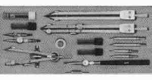 471545 DRAWING INSTRUMENT SET, LION EC-11 24PCS/SET