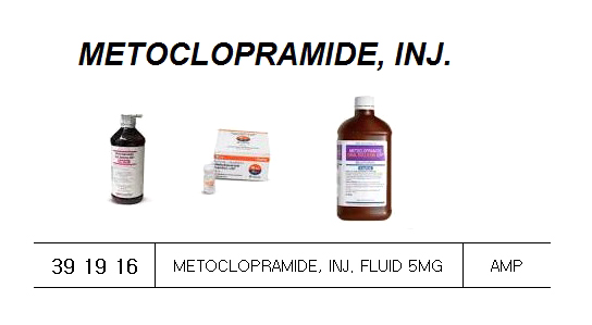 391916 METOCLOPRAMIDE, INJ. FLUID 5MG – AMP