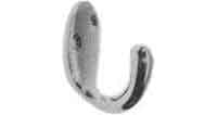 491002 COAT HOOK A-TYPE ZINC ALLOY, DIE CASTING 24X39MM