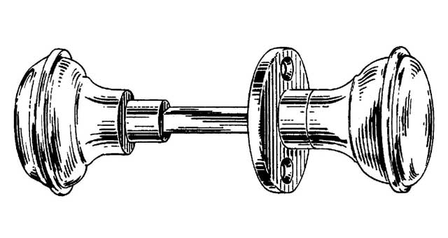 492202 HANDLE KNOB ROUND FOR RIM LOCK, SCHWEPPER 227A