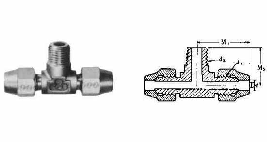 733783 TEE FLARED MALE END BRASS, 8MMXPT1/4