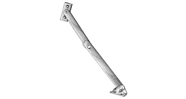 492426 CABINET STAY W/STOP O.L. 265MM, RIGHT SCHWEPPER 4899