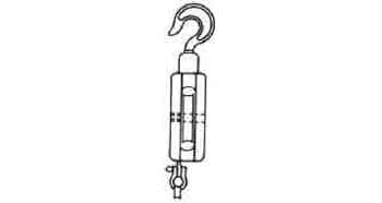 231641 BLOCK WOODEN W/SHACKLE SD16 &, BECKET F3426-W1BS SINGLE 200MM