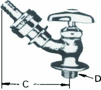 530144 SILL-COCK WITH SNAP ON HOSE, COUPLING 20(3/4)