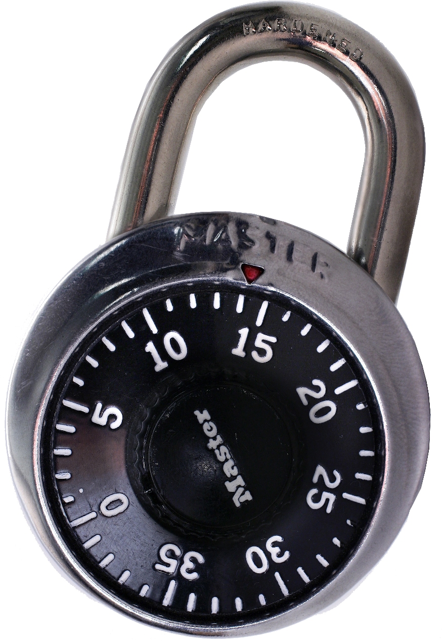 490565 PADLOCK COMBINATION STANDARD, DIAL FIXED 3 DIGIT LOCK