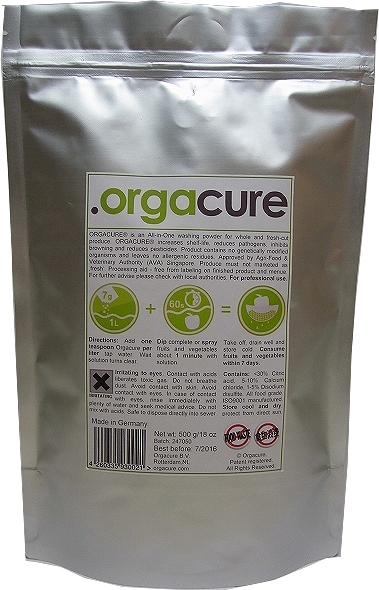 550670 CLEANER EXTRA-LIFE FOR FRUIT &, VEGETABLE ORGACURE 1KGX5