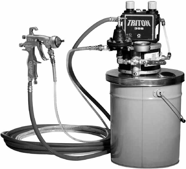 270822 SPRAYER GRACO TRITON ALUM HAND, PAIL MOUNT CONVENTIONAL 233468