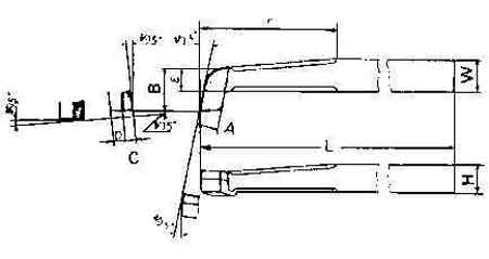 633057 TOOL BIT TIP WELDED HSS, BORING-16 16X16X180MM