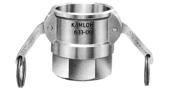 351820 COUPLING CAM&GROOVE BRASS, D SOCKET W/FEMALE THREAD 2