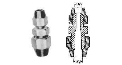 733712 UNION COUPLING REDUCING FLARED, BRASS 6MMX10MM