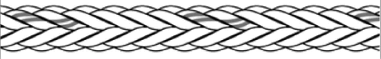 211598 ROPE MOORING PP/POLYESTER, 12ST BRAID 9-1/4