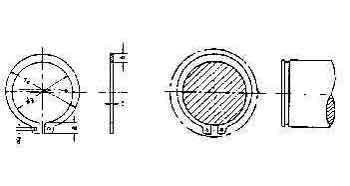 695501 RETAINING RING STEEL (C TYPE), WITH FURTHER DETAIL