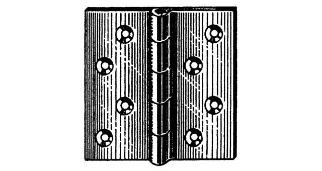 492502 HINGE BRASS 40 X 50MM, SCHWEPPER 145
