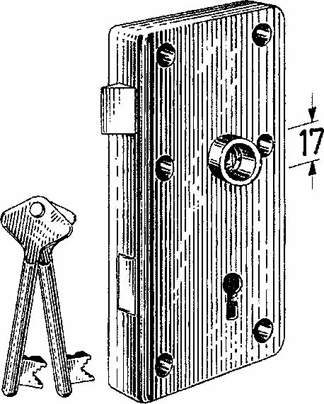 492151 RIM LOCK F/HEAVY DOOR S.STEEL, LEFT HAND INWARD #3827