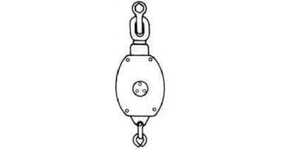 231727 BLOCK WOODEN W/SHACKLE SB26 &, BECKET F3426-W3BS TRIPLE 280MM