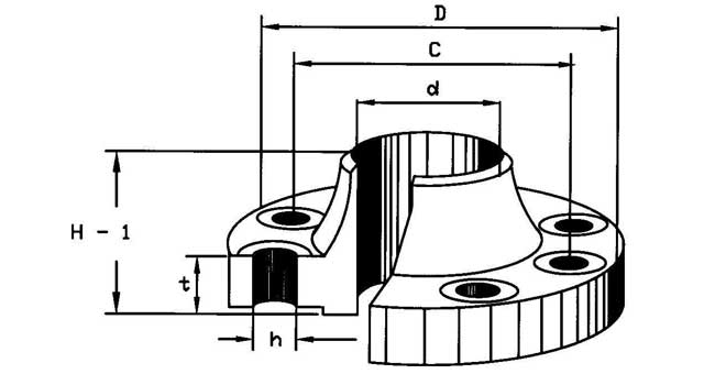 735727 FLANGE CARBON STEEL WELD NECK, DIN2635 PN40 50MM