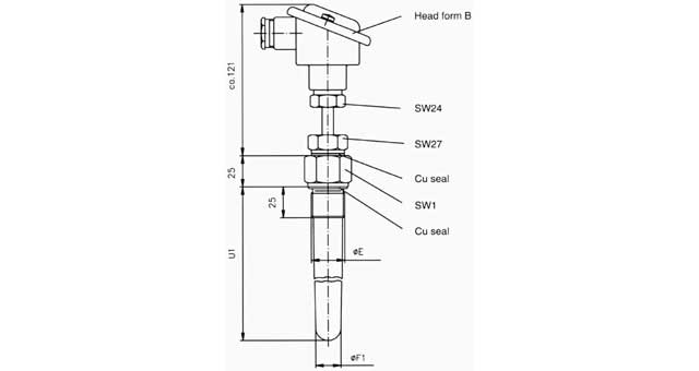 652522 SENSOR TEMP FOR EXHAUST GAS, SIKA W/FURTHER DETAILS