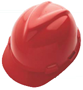 310144 CAP SAFETY V-GARD GREEN HIGH, DENSITY POLYETHYLENE RED