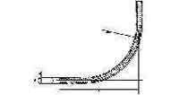 491508 CURVED CURTAIN RAIL, STAINLESS STEEL
