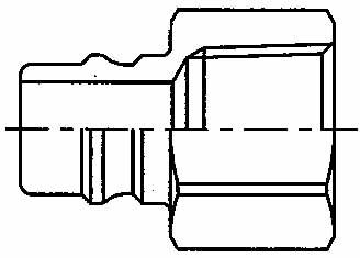 352345 COUPLING QUICK STEEL NIPPLE, OHN16-16F FEMALE RC1 NO VALVE