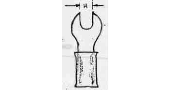 794541 TERMINAL LUG INSULATED SPANNER, HEAD 1.25MM2 HOLE DIA 4MM RED