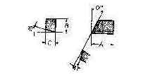 632961 CARBIDE TIP #09-J-3L 40DEG, LEFT HAND 25X14X10MM