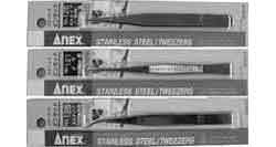 611793 TWEEZERS STAINLESS STEEL, CURVED TIP/SMOOTH GRIP 125MM