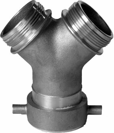 330881 COUPLING FIRE HOSE Y-PIECE, BRASS INLET 2