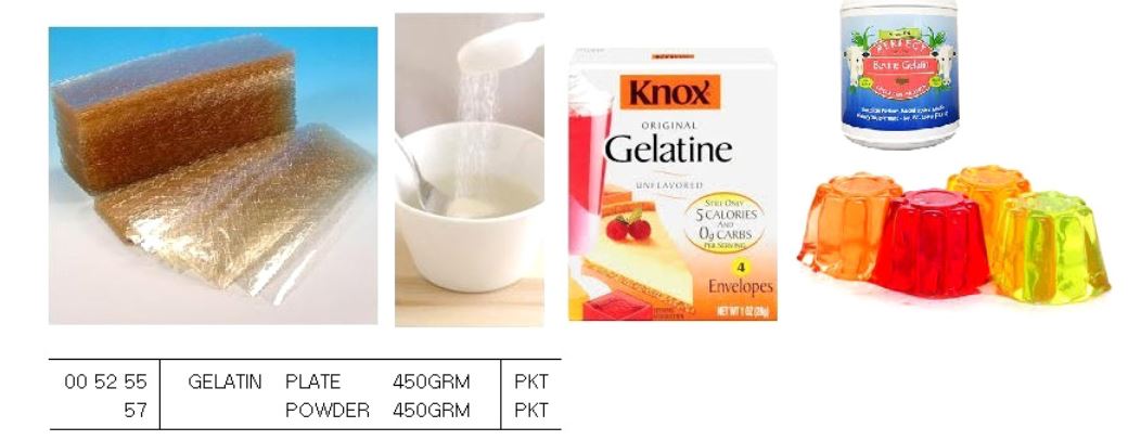 005255 GELATIN PLATE 450GRM/PKT