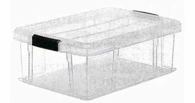 150544 CONTAINER PLASTIC CLEAR W/LID, INNER SIZE 541X371X210MM