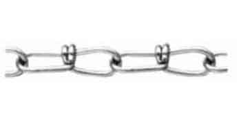 231142 CHAIN BRASS DOUBLE LOOP COIL, BODY DIAM 2MM 28 X 5.5MM