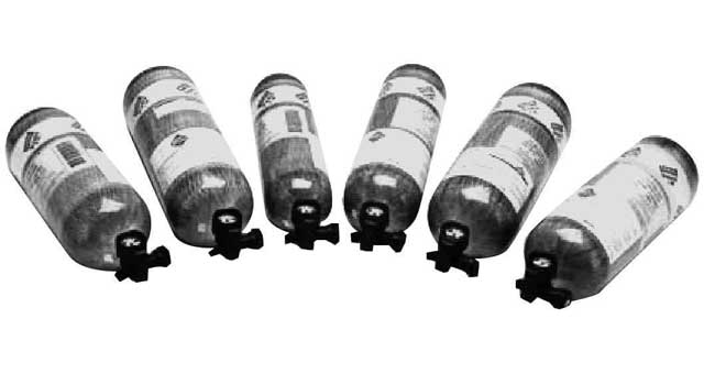 330422 AIR FILLED SPARE CYLINDER FOR, MSA FIREHAWK M7 AIR MASK 8.4L