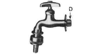 530136 FAUCET WALL WITH SNAP ON HOSE, COUPLING 13(1/2)