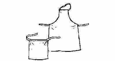 150464 APRON VINYL COLOR BIB TYPE